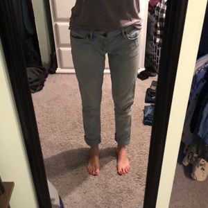 Straight legged, light jeans